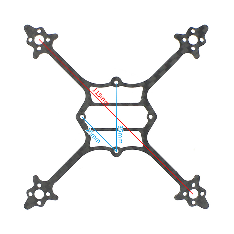 115mm ฐานล้อแผ่นด้านล่าง 3K คา - Drone Racing Gate บทวิจารณ์และราคา